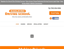 Tablet Screenshot of marlborodrivingschool.com